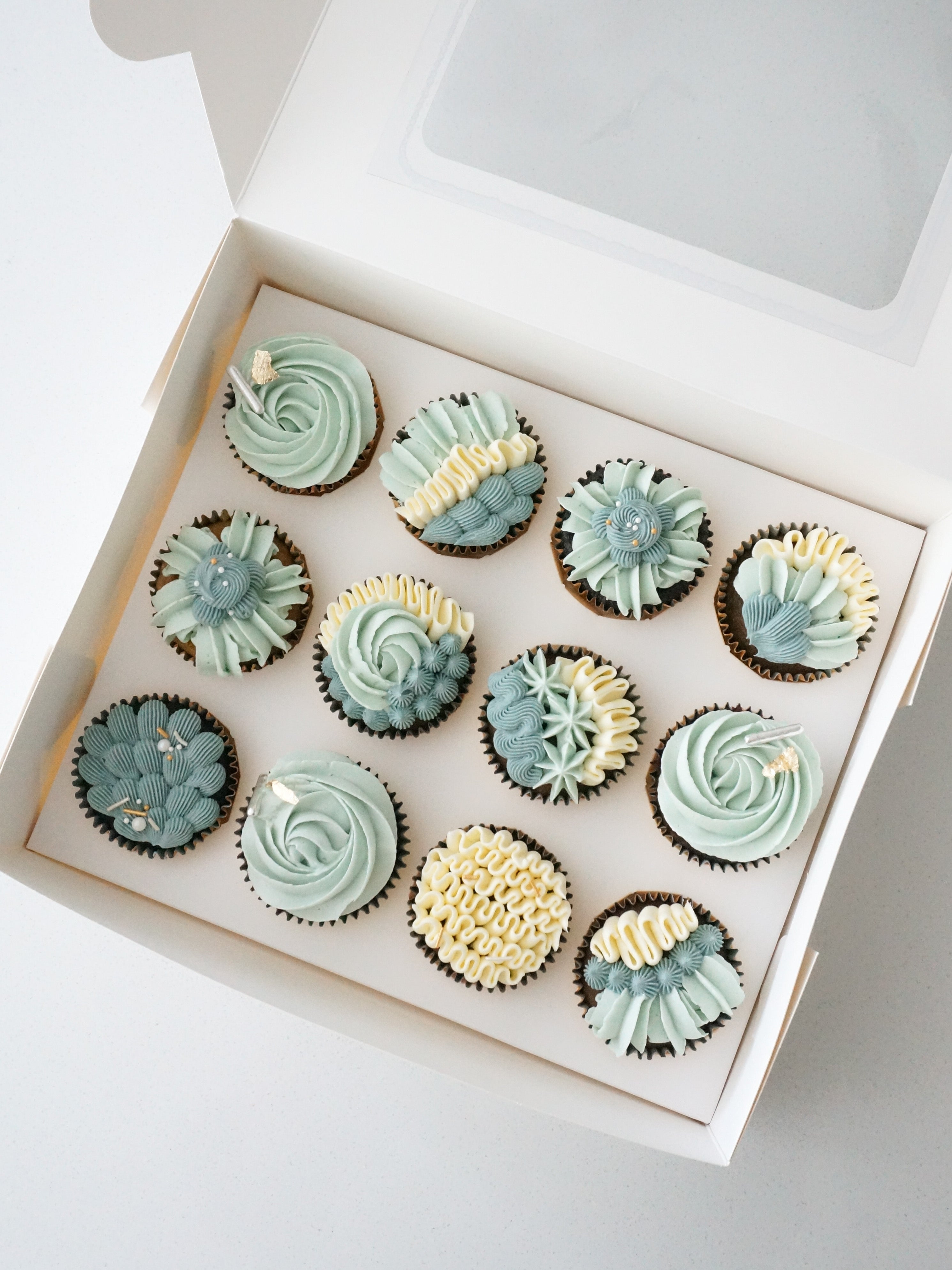 Blue Abstract Cupcakes